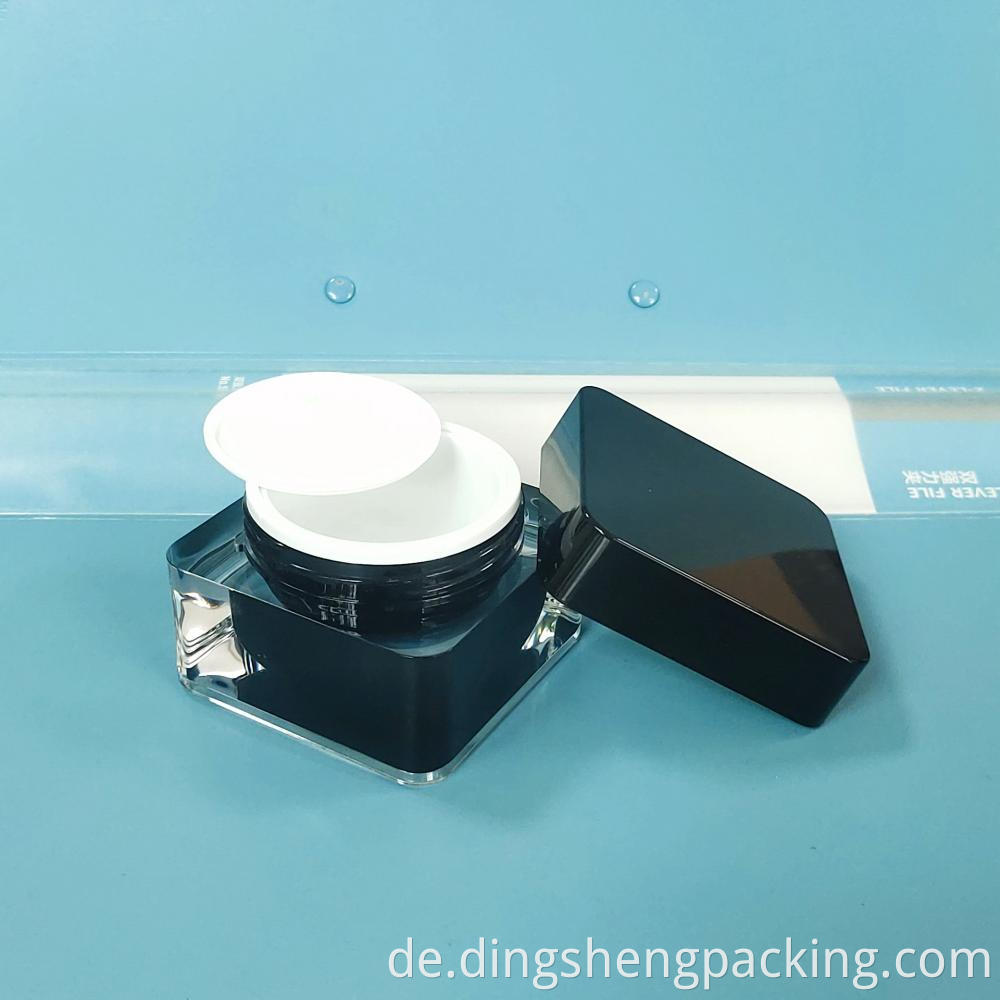 Acrylic Square Cosmetic Cream Jar 30g